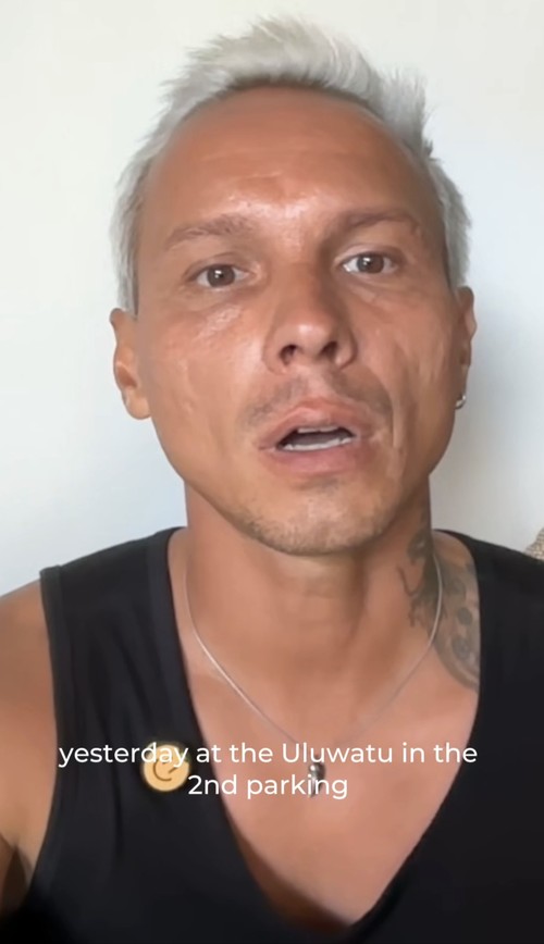 Warga Negara (WN) Rusia menceritakan dirinya menjadi target pencurian saat sedang berselancar di kawasan Uluwatu. (dok. tangkapan layar akun @steparomanenko)