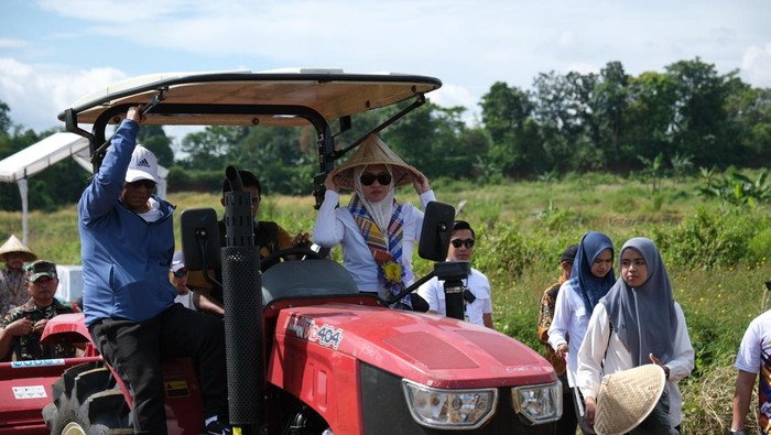 Bupati Gowa Husniah Talenrang menggenjot program cetak sawah 40 ha ndan menambah target produksi 2.500–3.000 ton gabah per musim. Dokumen Istimewa