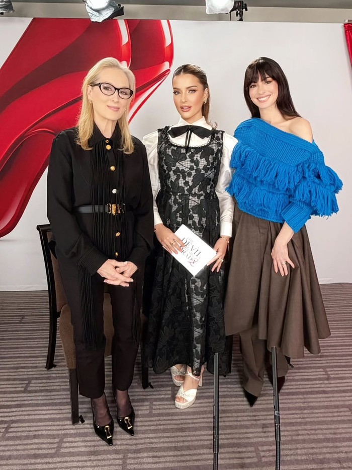 Gaya Tasya Farasya Bertemu Meryl Streep dan Anne Hathaway