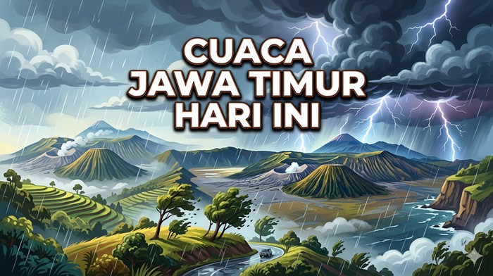 Ilustrasi cuaca Jawa Timur hari ini.