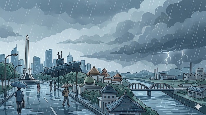 Ilustrasi cuaca Surabaya hari ini.