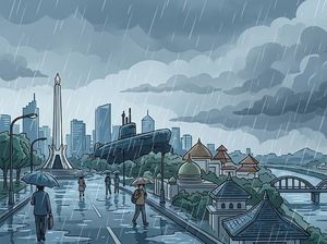 Hujan Ringan Diperkirakan Masih Melanda Surabaya Hari Ini