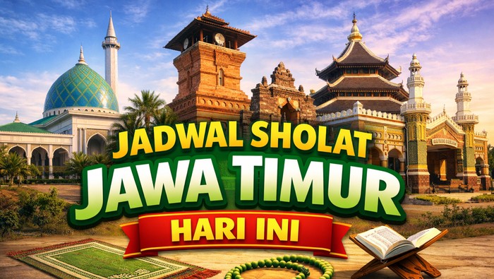 Jadwal sholat Jawa Timur hari ini.