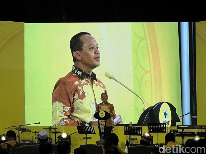 Ketua Umum Golkar sekaligus Menteri ESDM Bahlil Lahadalia. (Adhfar/detikcom)