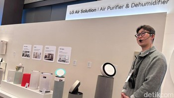 Perangkat air Purifier terbaru LG dengan beragam desain yang bisa jadi pilihan. Foto: Agus Tri Haryanto/detikINET