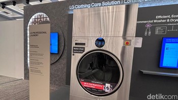Sedangkan ini merupakan mesin cuci komersial untuk mendukung usaha laundry. Foto: Agus Tri Haryanto/detikINET