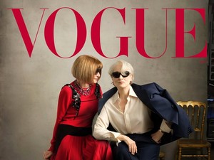 Saat Anna Wintour dan Meryl Streep Pose Bareng di Majalah Vogue