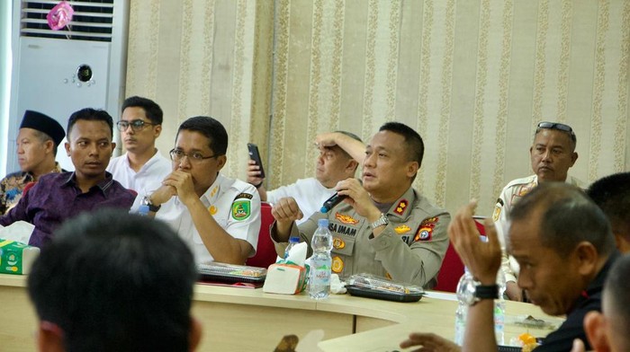 Polres Rohil dan Forkopimda gelar rakor membahas fenomena Super El Nino dan potensi karhutla.