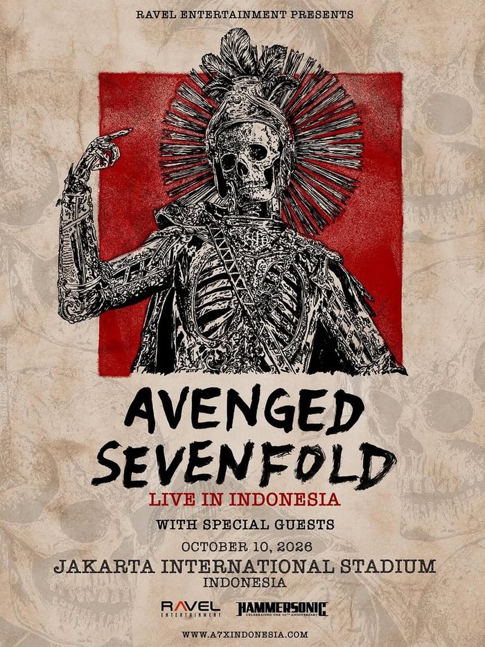 Poster Konser Avenged Sevenfold di Jakarta (instagram.com/ravelentertainment)