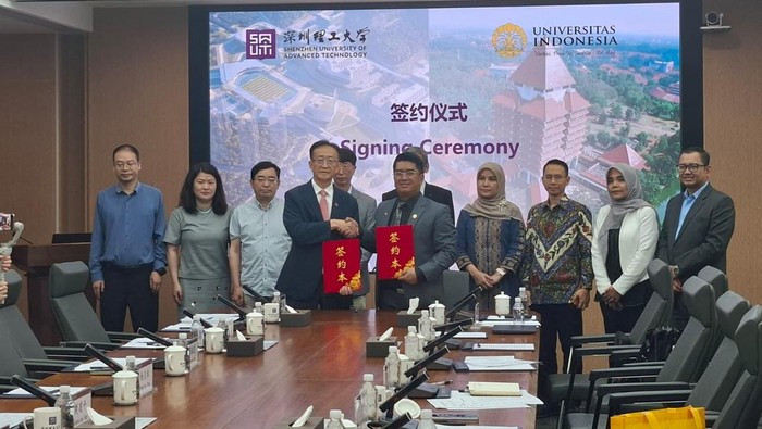 Universitas Indonesia (UI) memperluas kemitraan global melalui penandatanganan nota kesepahaman dengan Shenzhen University of Advanced Technology (SUAT)
