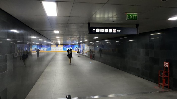 Kondisi di Stasiun MRT Istora Mandiri usai lampu di lokasi sempat padam (Devi/detikcom)