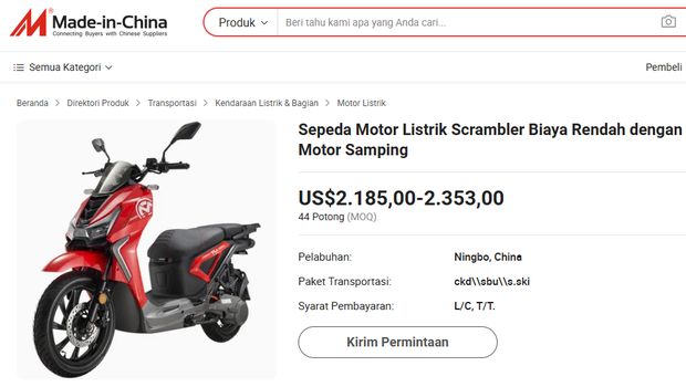 Motor Listrik MBG Kok Mirip Buatan China?