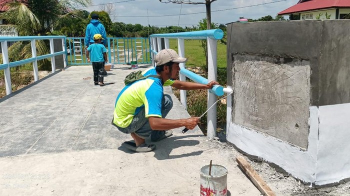 Pembangunan jembatantahap II  di Kabupaten Siak, Riau sudah memasuki tahap akhir.