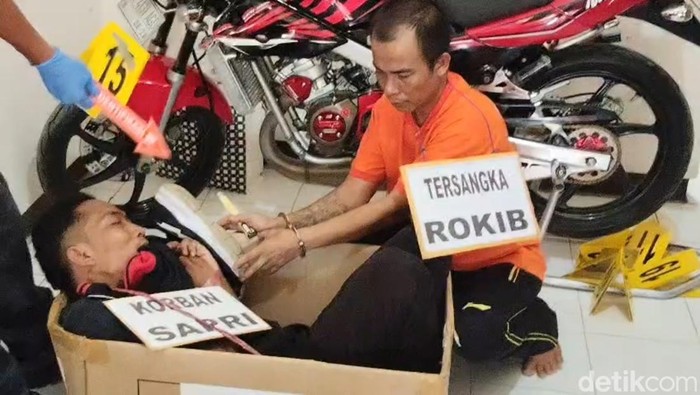 Reka adegan kasus pembunuhan di brebes