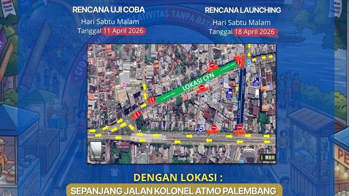 Rekayasa lalu lintas Car Free Night Palembang