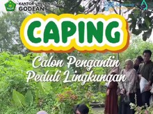 Viral Caping, Calon Pengantin Peduli Lingkungan Lepas Bibit Ikan ke Sungai