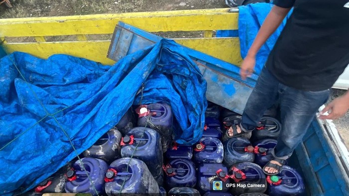 BBM ilegal yang diamankan Polres Mesuji, Lampung