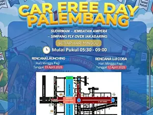 Car Free Day Palembang 2026 Mulai Pukul Berapa? Cek Jadwal Terbaru-Rutenya