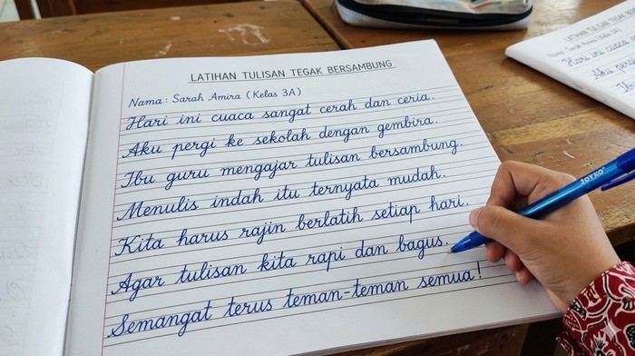 Contoh tulisan bersambung