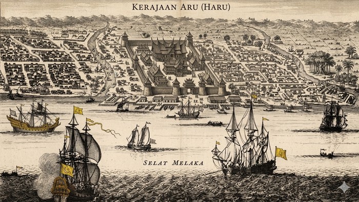Ilustrasi  Kerajaan Aru (Foto: Gemini Ai)