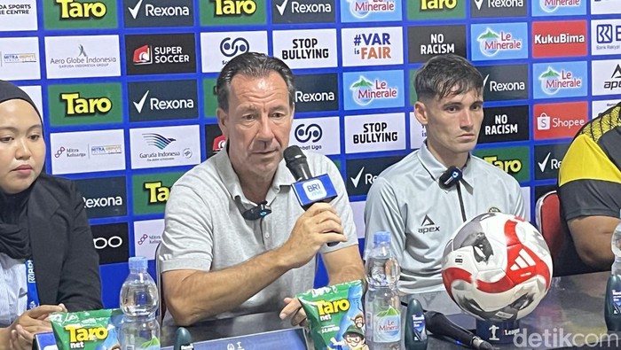 Jumpa pers PSIM Jogja di Stadion Sultan Agung, Bantul, Jumat (10/4/2026).