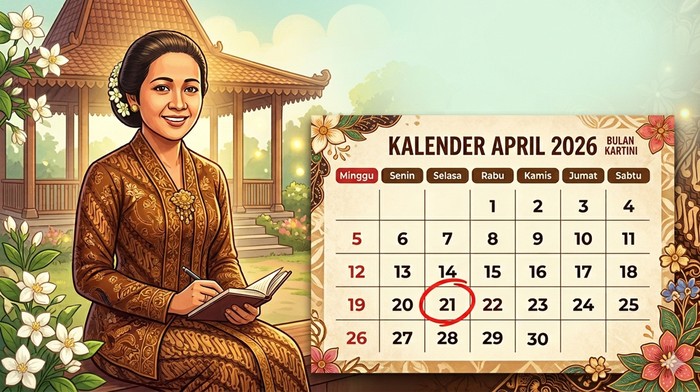 Kelender Hari Kartini 21 April 2026.