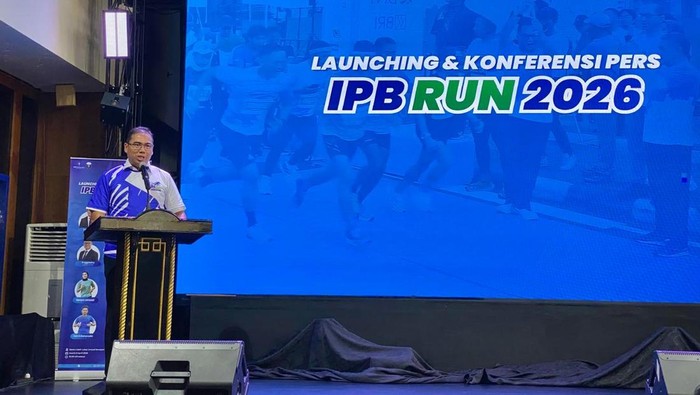 Launching dan Konferensi Pers IPB RUN 2026, di Jakarta, Jumat (10/4/2026).