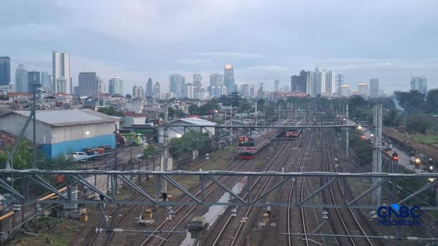 Lokasi tempat Hercules dan Menteri Maruarar Sirait adu argumen di Tanah Abang, Jakarta. (CNBC Indonesia/Chandra DwI)