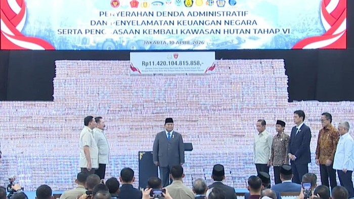 Penyerahan hasil rampasan Kejagung ke kas negara (dok. YouTube Setpres)