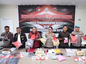 Polisi Ungkap 41 Kasus Narkoba di Kepri, 58 Tersangka Diamankan