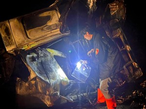 Dua Truk di Muratara Tabrakan, 1 Sopir Tewas Terpanggang