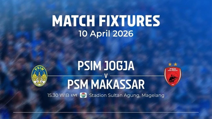 PSIM Jogja Vs PSM Makassar dalam laga Super League 2025/2026.