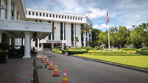 Suasana kantor Mensesneg dan Seskab saat WFH sehari sepekan dimulai (Rolando/detikcom) Suasana kantor Mensesneg dan Seskab saat WFH sehari sepekan dimulai (Rolando/detikcom)