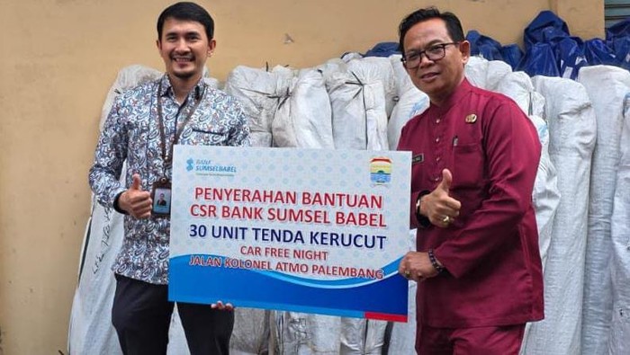Bank Sumsel Babel serahkan bantuan CSR ke Pedestarian Atmo