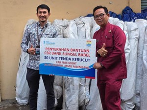 Dukung CFN, Bank Sumsel Babel Salurkan Bantuan CSR ke Pedestarian Atmo