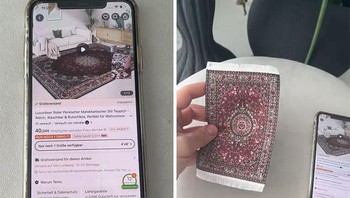 Karpet mewah yang terlihat besar di katalog, ternyata datang dalam ukuran super kecil. ZonK maksimal! Foto: Boredpanda