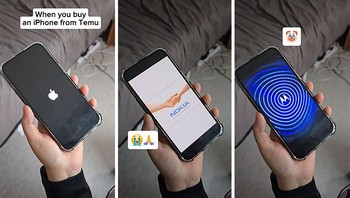 Pesan iPhone, yang muncul malah tampilan Nokia lawas. Ekspektasi vs realita beda jauh! Foto: Boredpanda