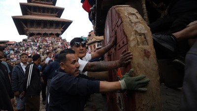 Festival Biska Jatra Hidupkan Tradisi Kuno di Jantung Kathmandu