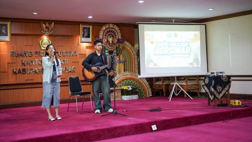 Grand final Duta Pelajar Bersinar (Bersih Narkoba) Kabupaten Gianyar 2026 di Ruang Sidang I Bupati Gianyar, Sabtu (11/4/2026). (Foto: Dok. BNN Gianyar)