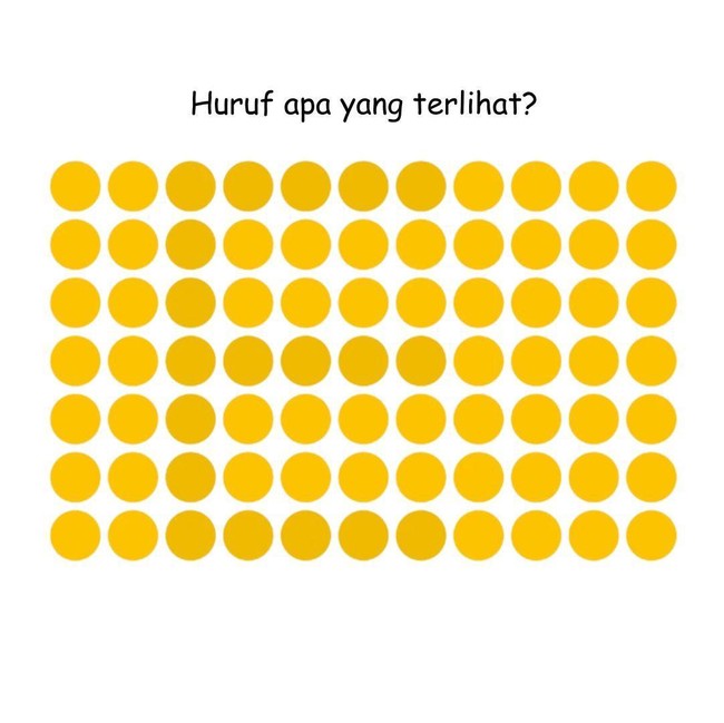 Huruf Apa yang Tersembunyi? Tak Banyak yang Bisa Lihat Tanpa Maju-Mundurkan Layar