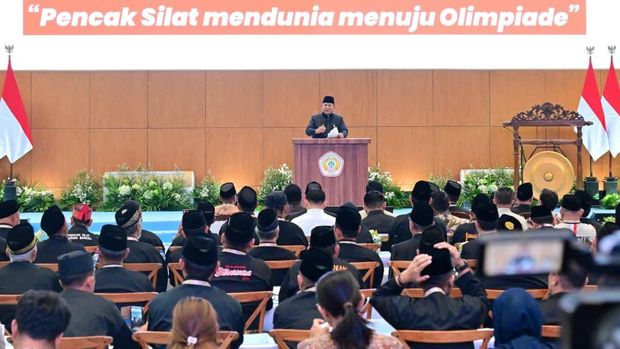 Prabowo menghadiri Munas ke-XVI Ikatan Pencak Silat Indonesia (IPSI) yang digelar di JCC, Senayan, Jakarta, Sabtu (11/3/2026). Prabowo menghadiri Munas ke-XVI Ikatan Pencak Silat Indonesia (IPSI) yang digelar di JCC, Senayan, Jakarta, Sabtu (11/3/2026).