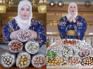 Tasyi Athasyia Bikin Sushi Megalodon, Habiskan 2 Karung Beras!