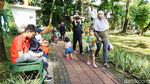 Akhir Pekan di Taman Spathodea, Warga Nikmati Ruang Terbuka Hijau