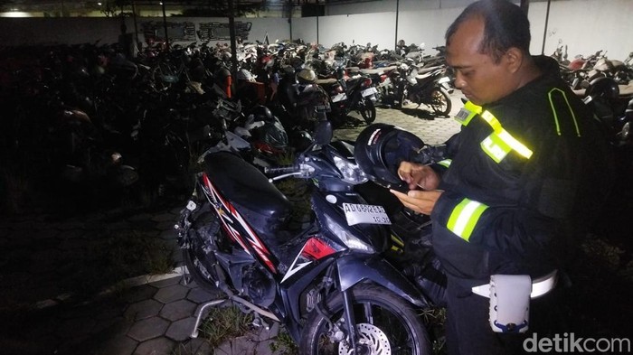 Sepeda motor diamankan di Unit Gakkum Sat Lantas Polres Klaten.