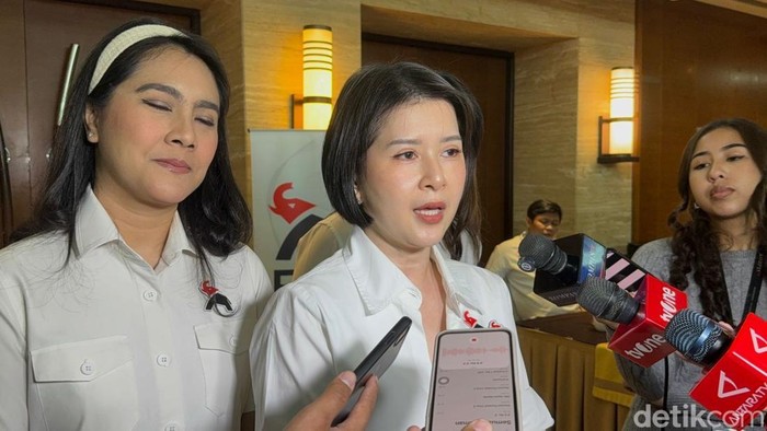 Sekretaris Dewan Pembina PSI, Grace Natalie (Taufiq S/detikcom)