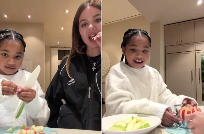 Bikin Camilan dari Apel, Anak Khloé Kardashian Ternyata Anti Dessert Manis