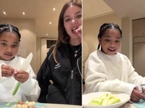 Bikin Camilan dari Apel, Anak Khloe Kardashian Ternyata Anti Dessert Manis