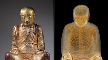 Patung Kuno yang Menyimpan Tubuh Manusia. Pemindaian mengungkap adanya tubuh manusia di dalam patung kuno, memicu misteri dan penelitian lebih lanjut. Foto: Boredpanda