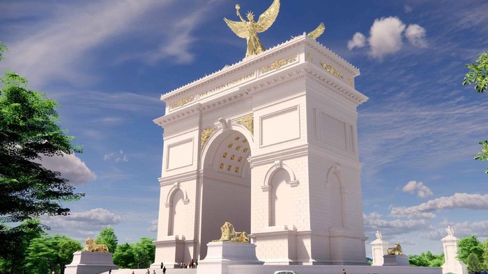 Gedung Putih merilis desain render terbaru dari gapura kemenangan yang dijuluki Arc de Trump.