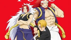 Ini Yuru sebagai karakter utama dalam Daemons of the Shadow Realm, bersama dua Daemon penjaga dalam wujud manusia. Pelindungnya awalnya adalah dua patung batu yang hidup dan bertarung melindunginya setelah rahasia kelahiran terungkap.  Foto: Dok.Crunhcyroll